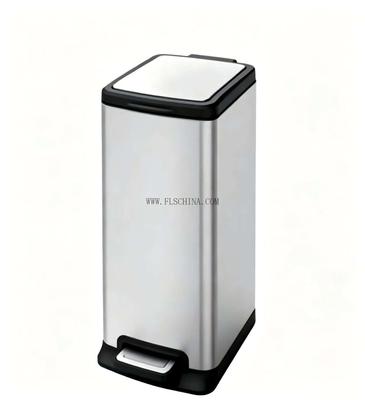 Metal dustbin with pedal